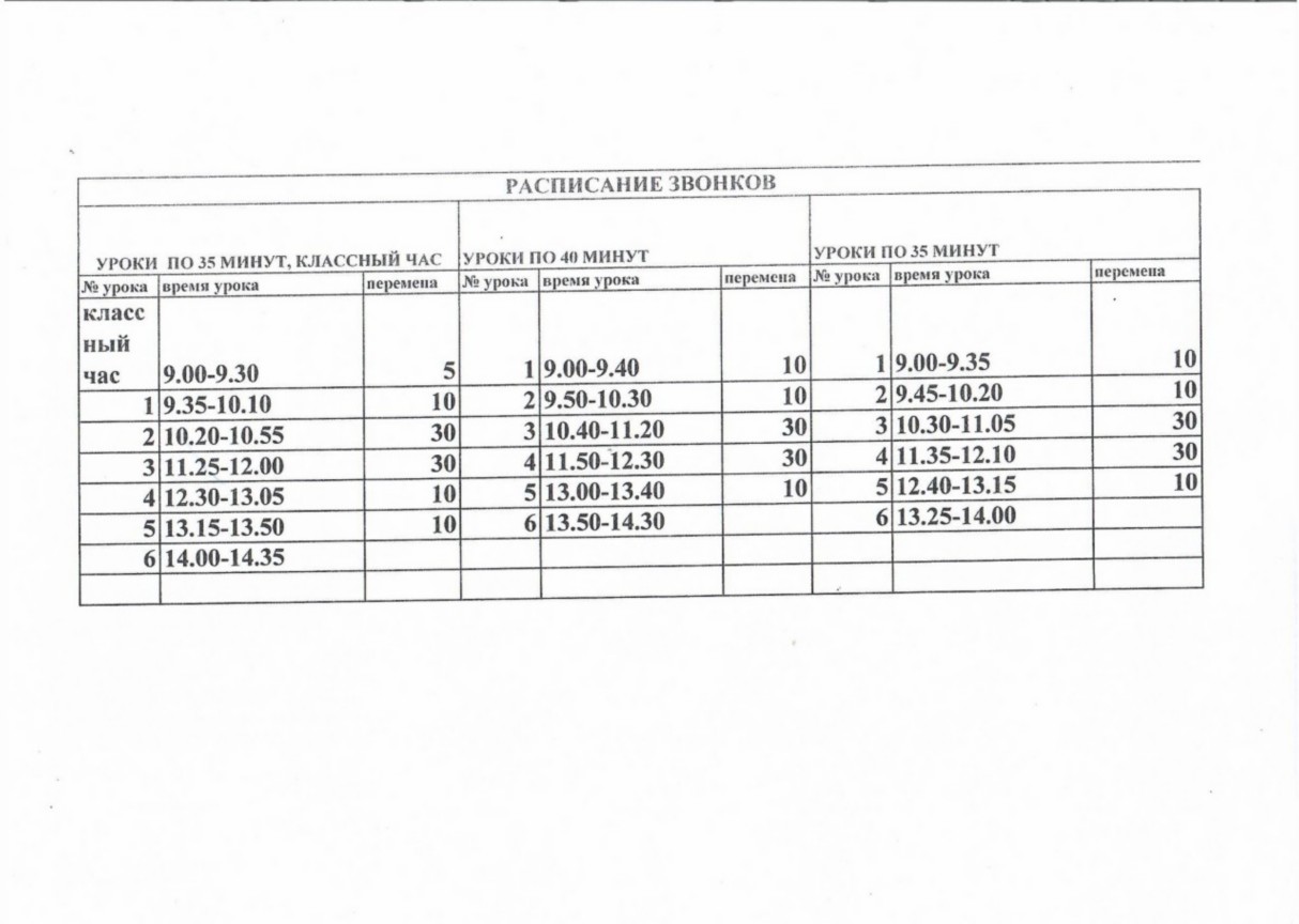 Расписание школы ангарск